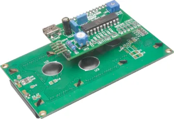 Five-Way LCD  Panel Meter Kit This simple and cheap device has many uses, but it’s mainly intended to replace multiple panel meters. It can also be used as a small additional text screen for PC, Raspberry Pi or any other computer with USB.