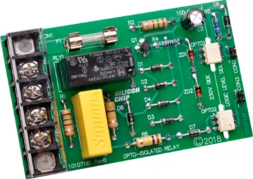 Opto-Isolated Mains Relay If you need to switch mains voltages, say from a micro's out- put or any other low voltage source, you need to isolate them from each other. That&rsquos what this project does - it's easy to build and keeps mains voltages locked away from the controller and you! Virtually any low voltage source will do - from 2.7 to 10V.