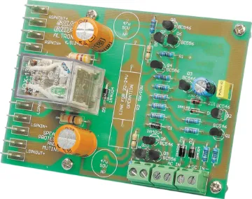 Stereo Speaker Protector Board for 135W Ultra LD Amplifier (SC Nov '11) Loudspeaker Protector board for K 5165 135W Ultra Low Distortion Amplifier.  Protects your speakers and amplifier from short circuits, Over temperature and DC faults that can occur.