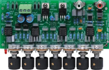 7 Band Mono Equaliser Kit This mono version of Silicon Chip’s new equaliser is perfect for instrument boxes or PA systems. It features extremely low noise and distortion, so it won’t degrade your signal. Multiple methods of powering the unit make fitting it into an existing system a breeze.