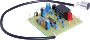 Mini Vox Relay Kit (SC Sept. '94)
Compact miniature design uses only one IC to switch a relay.  This versatile Vox circuit is triggered whenever a noise or sound is made (via the microphone) causing a relay to close for a preset time.