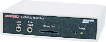LED Musicolour Light Controller Kit (SC Oct/Nov '12)  Accepts audio input signals and drives coloured LEDs "in tune" with the music. 16 output channels respond to different audio frequency bands and the light brightness is in proportion to the