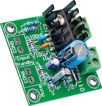 7 Watt Champion Amplifier Kit (SC January 2013) A fully upgraded and redesigned version of the 'Champ Amp'. Delivers up to 7 watts of peak power with lower noise and distortion levels. It also offers muting and standby control, plus two