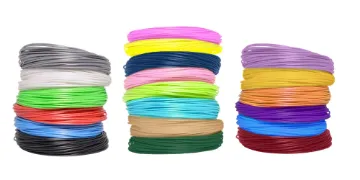 Multi Colour 5M PCL Filament 20Pk Contains 10 different colours of 1.75mm PCL filament for use with our handheld printing pen. Each colour roll is approx 5m long.