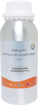 Creality 3D UV Resin 500ml Transparent Red Designed for use with resin printers this UV sensitive printing fluid provides excellent accuracy and detail for your prints.