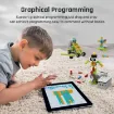 Build up to 200 different projects or create your own! Great for inspiring kids to invent and design with staged learning from the basics up to advanced Scratch programming. Each set contains hundreds of blocks, plus multifunction sensors, programmable motor and host controller. Compatible with big brand name blocks.

