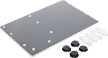 Acrylic Experimenter Base For Arduino & Raspberry Pi A clear acrylic base with rubber feet and standoffs to suit the Arduino UNO or Raspberry Pi. Space next to the module is provided for a breadboard such as the P 1020 or P 1002.