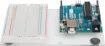 A clear acrylic base with rubber feet and standoffs to suit the Arduino UNO or Raspberry Pi. Space next to the module is provided for a breadboard such as the P 1020 or P 1002.