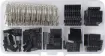 A huge assortment of single row header connectors for making your own custom length wiring harnesses or prototyping cables. Pack contains a variety of female connector housings in different sizes plus male and female pin connector crimps. 