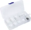 An assortment of right 1.25mm pitch angle boxed PCB connectors and matching plugs in 2, 3, 4 and 5 way varieties.
