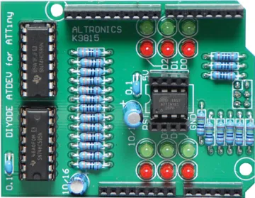 ATDEV For ATtiny   A powerful and versatile programming and breakout shield for ATtiny. Combine the shield with your favourite UNO and you've instantly got a programmer and debugging system in one!