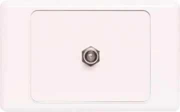 F Type Antenna/Aerial Single Outlet Wallplate Fitted with back to back F type connector for easy termination. Includes two facia covers to suit your decor.