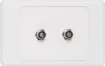 Fitted with back to back F type connector for easy termination. Includes two facia covers to suit your decor.