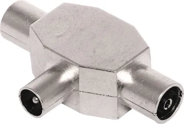 TV PAL Splitter Simply connects in line to provide two outlets. ie. TV and FM radio from one TV antenna.