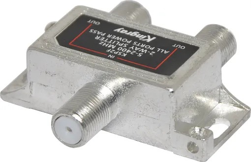 Housed in a zinc diecast enclosure to prevent external interference. Suits frequencies from 5 to 2400MHz for use with digital TV, cable and satellite TV. All models include power pass feature from input to all outputs to allow powering of a masthead amp. F type connection. 
