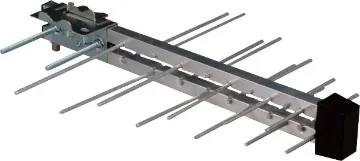 TV Antenna Digitek Band 4/5 Mini UHF Log Periodic A compact multi element UHF band 4/5 antenna for inner metro area use. Provides a maximum gain of 9dB. Fitted with F-Type connection for easy installation. Durable all metal design.