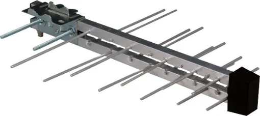 A compact multi element UHF band 4/5 antenna for inner metro area use. Provides a maximum gain of 9dB. Fitted with F-Type connection for easy installation. Durable all metal design. 