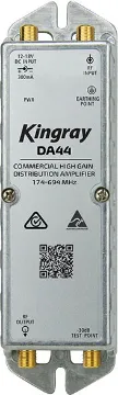 DA44 TV Signal Distribution Amplifier Kingrays DA44 distribution amplifier has been designed to suit the digital television environment of today and well into the future.