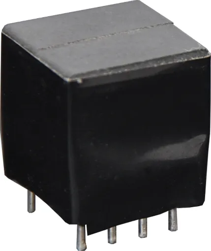 Impedance:	600 Ohm line, 600 Ohm equip.
Turns Ratio:	1:1
Max Level:	0dBm 
Insertion Loss:	1.4dB max @ 1kHz
Return Loss:	>16dB @ 300Hz - 3.5kHz
Proof Test:	3.0kV AC 1 minute
Dimension:	12L x 11H x 11W
Weight:	5 gms
PCB hole size: 0.7mm