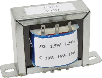 20W 100V Line PA EI Core Speaker / Audio Transformer High quality, high performance 100V line audio transformers. All models are wound on professional grade grain orientated steel core for extended frequency response. Designed for use in high grade constant voltage 100V and 70V PA Systems.