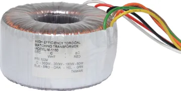 300W 100V Line PA Audio Transformer These high power, high efficiency toroidal transformers are designed for matching 8 ohm speakers to 100V line amplifier systems.