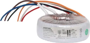15 + 15 80VA Toroidal Transformer Efficient toroidal transformer with 15V secondaries. 80VA rated.