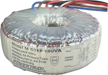 45 + 45 160VA Toroidal Transformer Efficient toroidal transformer with 45V secondaries. 160VA rated.