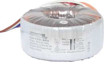 30 + 30 300VA Toroidal Transformer Efficient toroidal transformer with 30V secondaries. 300VA rated.