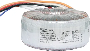 25 + 25 500VA Toroidal Transformer Toroidal transformers are becoming increasingly popular due to their improved magnetic properties and also that they can be made to a lower profile than a standard solenoid core transformer, allowing for equipment of similar power to be of a lower profile such as rack mounted devices.