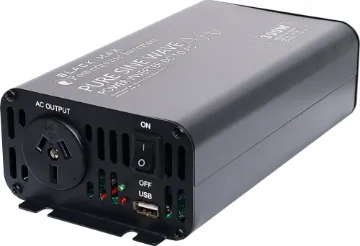 300W 12V DC to AC Pure Sine Wave Power Inverter This compact inverter is designed to deliver pure AC output for powering difficult loads such as appliances with switchmode power supplies (computers, displays & game consoles) and voltage sensitive devices.