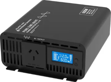 600W 12V DC to AC Pure Sine Wave Power Inverter This compact inverter is designed to deliver pure AC output for powering difficult loads such as appliances with switchmode power supplies (computers, displays & game consoles) and voltage sensitive devices.