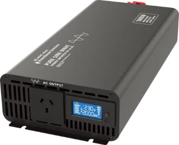 2000W 12V to AC Pure Sine Wave Power Inverter This compact inverter is designed to deliver pure AC output for powering difficult loads such as appliances with switchmode power supplies (computers, displays & game consoles) and voltage sensitive devices.