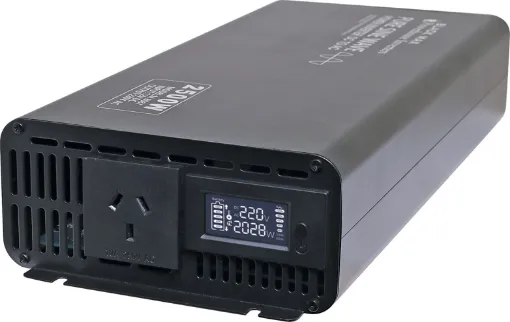 This inverter is designed to deliver pure AC output for powering difficult loads such as appliances with switchmode power supplies (computers, displays & game consoles) and voltage sensitive devices.