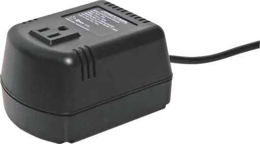 Converts 240V to 120V for using US appliances on Australian mains voltages. Fitted with US mains socket.