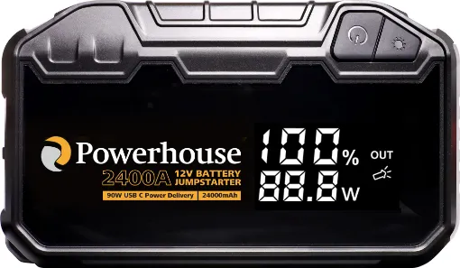 This lithium battery pack is suitable for jump starting 12V battery equipped vehicles such as cars, 4WDs and agricultural equipment. 