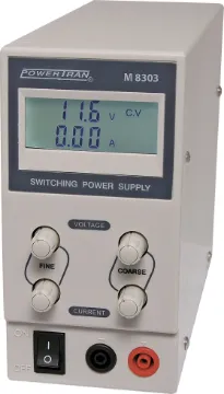30V 3A Regulated Bench Top Power Supply A compact, efficient bench top power supply for use in servicing, repair and design of electronics. The low noise switchmode design offers excellent regulation for low current requirements.