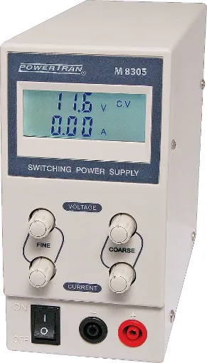 A compact, efficient bench top power supply for use in servicing, repair and design of electronics. The low noise switchmode design offers excellent regulation for low current requirements.