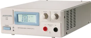 30V 20A Regulated Bench Top Power Supply A compact, efficient bench top power supply for use in servicing, repair and design of electronics. The low noise switchmode design offers excellent regulation for low current requirements. Offers the flexibility of both wide adjustable voltage and current range. Size: 336W x 87H x 214Dmm. Weight: 2.9kg.