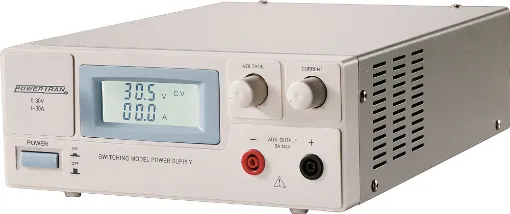 A compact, efficient bench top power supply for use in servicing, repair and design of electronics. The low noise switchmode design offers excellent regulation for low current requirements. Offers the flexibility of both wide adjustable voltage and current range. Size: 336W x 87H x 214Dmm. Weight: 2.9kg.