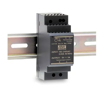 HDR-30-24 36W 24VDC 1.5A DIN Rail Switchmode Power Supply The Mean Well HDR-30-24 is a 36W DIN rail mountable power supply with an output voltage of 24V. Th ultra-slim design is ideal for lower current DC power applications in a standardised DIN rail housing to suit mounting to asymmetrical “G” or 35mm top hat type DIN rails. Each unit measures only 90mm high and is supplied in 35mm and 52.5mm widths.