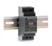 The Mean Well HDR-60-24 is a 60W DIN rail mountable power supply with a DC output voltage of 24V. The design is ideal for lower current DC power applications in a standardised DIN rail housing to suit mounting to asymmetrical “G” or 35mm top hat type DIN rails. 