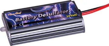 24V Lead Acid Battery Desulfator These compact desulphation units connect between the positive and negative terminals of your battery and provide high frequency pulses to break down sulfation on battery plates and provide additional service life.