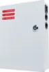 A complete 12V dc power supply and battery backup in one compact enclosure. When operating from 240V, it automatically charges the internal battery (available separately) and powers the connected load (max 5A). When mains fails, the load switches and is p