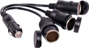 Triple Car Accessory Socket Adapter 3 x socket to plug