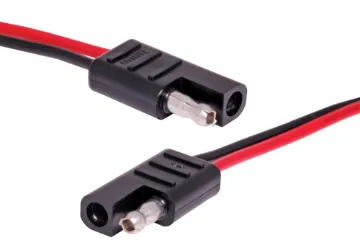 2 Pin SAE Bullet Connector 30cm Power Lead Supplied pre-terminated in a 30cm loop with mating SAE bullet connectors on each end. 18AWG cable 7.5A rated.