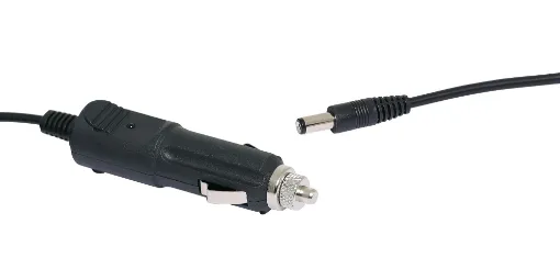 Fixed 2.1mm tip. Powers 12V devices in your car. Curly cord keeps your cabling tidy.