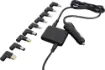Ultra compact design to allow you to power up your laptop in a car, caravan, boat etc with minimum of space required in your bag.  Plus it's fitted with a 2.4A USB charging port. Includes 8 tips to suit popular brands of laptop. 90W (6A) maximum output. 
