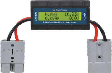 In-Line Solar Panel/Battery Watt Meter The perfect solution for measuring input and output currents and wattage from solar panels or batteries.