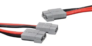 0.3m Piggyback Anderson Style Splitter Cable This double Anderson style piggyback adaptor cable allows you to split a single Anderson connector output into two. Ideal for connecting between battery and solar panels or between battery and DC appliances. Pre-made with tinned copper cable and machine crimped terminations.