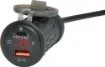 A 2m Anderson style cable fitted with USB type C Power Delivery Charger (18W) & USB QC 3.0 port for keeping devices charged in remote battery systems. 